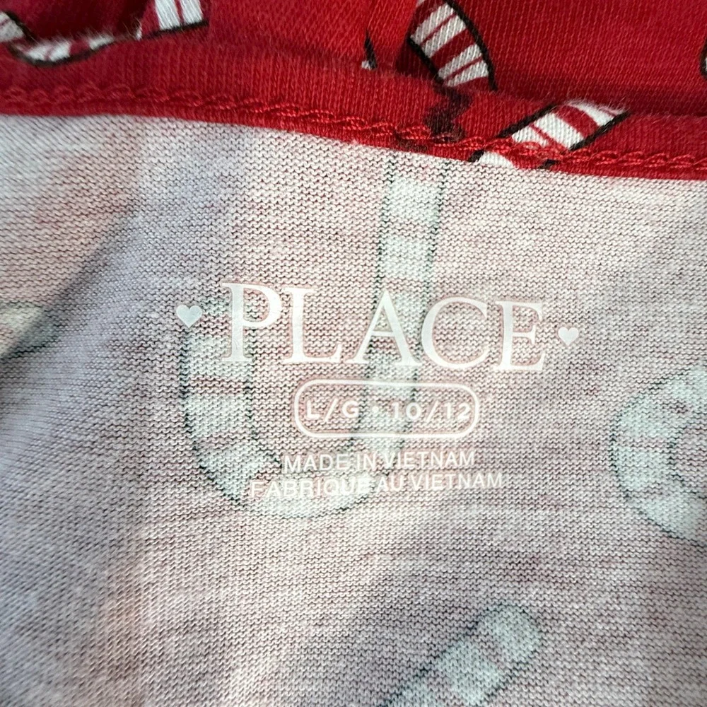 The Childrens Place Girls Dress Red Candy Cane Long Sleeve‎ Skater Size 10 12